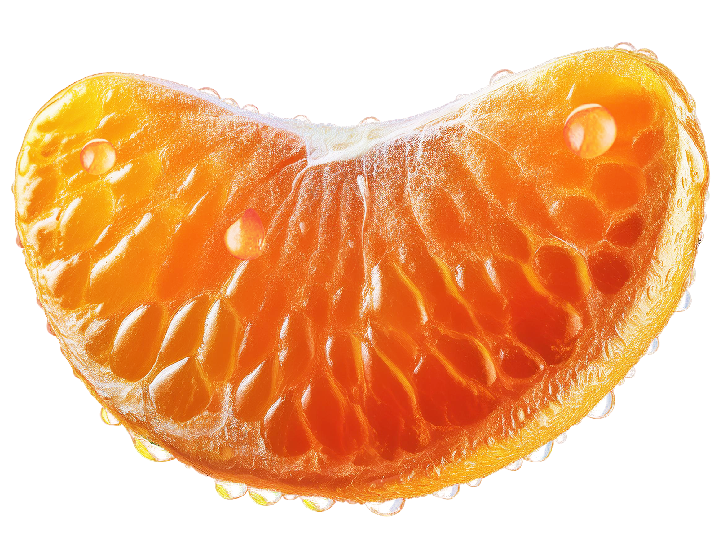 Close-up of a sliced orange on a white background